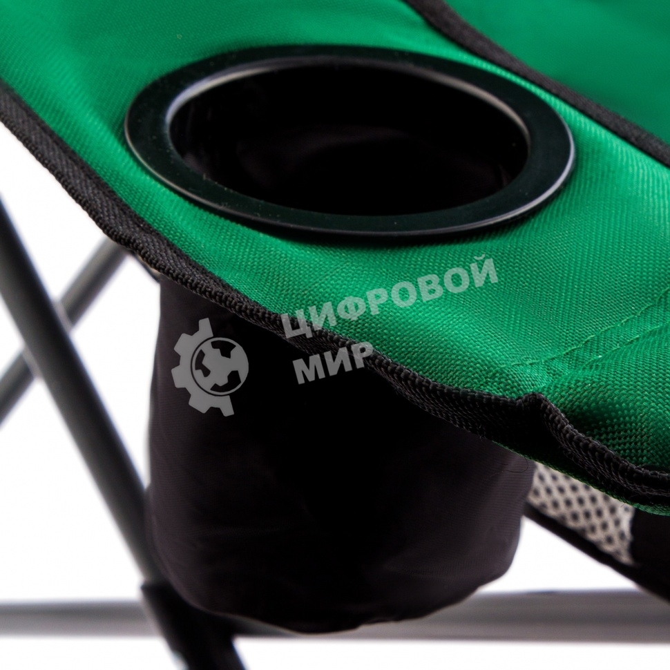 Кресло складное Palisad Camping с подлокотниками и подстаканником 60x60x110/92 см