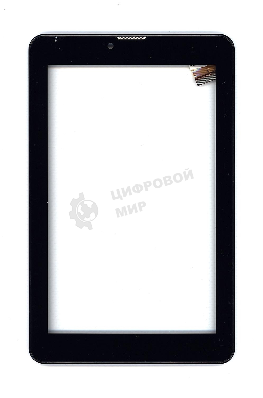 Сенсорное стекло (тачскрин) для Irbis TZ747, черное с рамкой