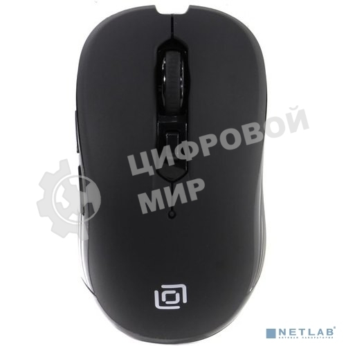 Мышь беспроводная Oklick 610MWC черный, 1600 dpi, радиоканал, USB/USB-C, кнопки - 6