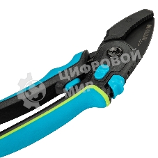 Секатор с наковальней Palisad LUXE 220 мм, регулировка захвата, трехкомпонентные рукоятки