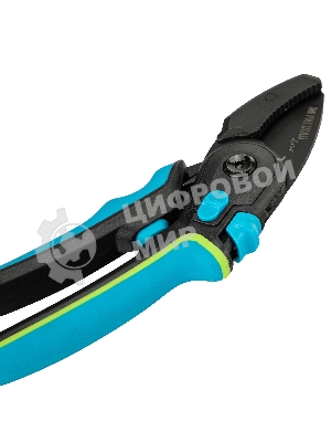 Секатор с наковальней Palisad LUXE 220 мм, регулировка захвата, трехкомпонентные рукоятки