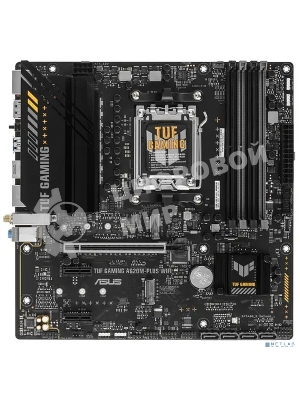 Материнская плата ASUS TUF GAMING A620M-PLUS WIFI, AM5, AMD A620, 4xDDR5, 4xSATA, 2xM.2, 1xPCIe 4.0 x16, 2xPCIe x1, 2xDP, 1xHDMI, 1x 2.5Gb LAN, 4xUSB-A 2.0, 2xUSB-A 3.2 Gen 1, 3x3.5 мм, 7.1, mATX