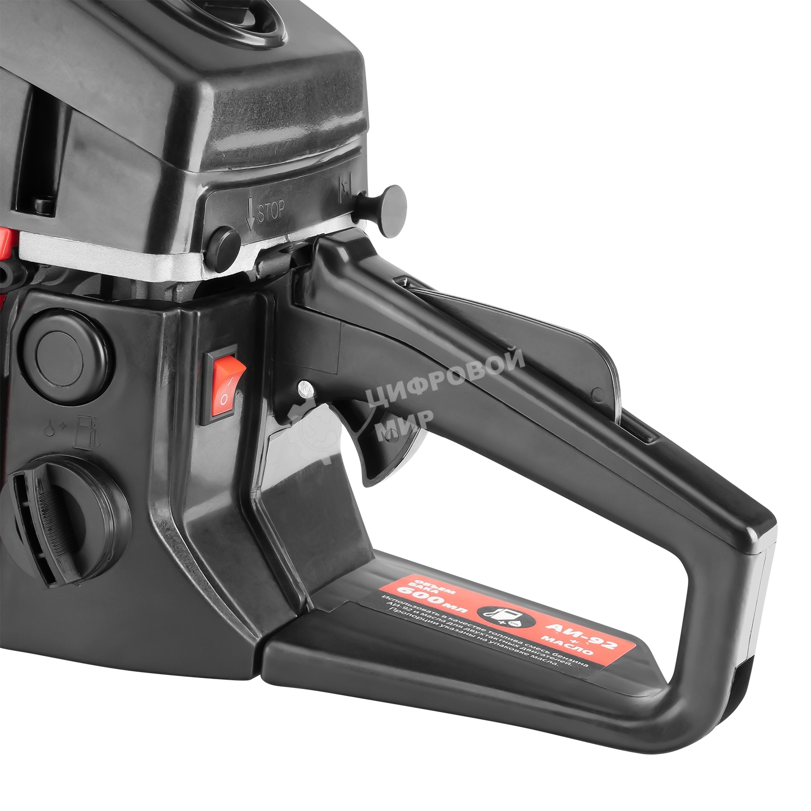 Пила цепная бензиновая MTX S-5218, шина 45 см, 52см3, 3 л.с., шаг 0,325, паз 1,5 мм, 72 зв