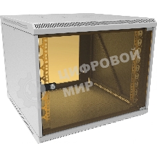 Шкаф коммутационный Suprlan (05-1096) настенный 12U 600x600 мм пер. дв. стекл направл. под закл. гайки 70 кг RAL 7035 535 мм 22.69 кг 500 мм