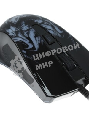 Мышь проводная Qumo Rampage M49 черный, 3200 dpi, USB, кнопки - 6