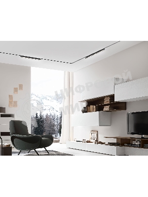 Трековый светильник GL2365 BK черный IP20 20W 3CCT 3000-6400K 48V 400*10*73