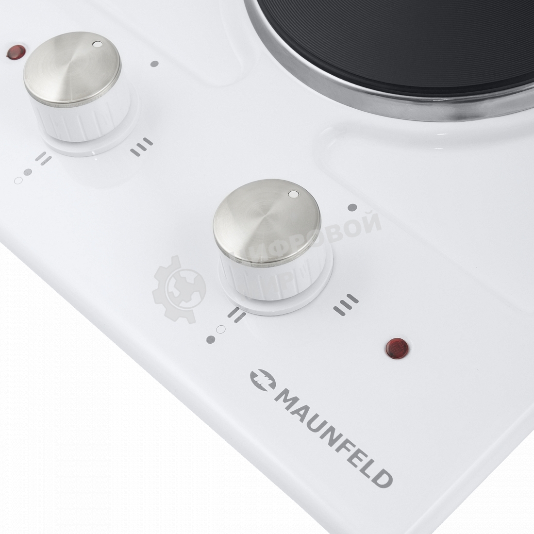 Электрическая варочная панель Maunfeld EEHE.32.4W, конфорок: 2 шт., эмаль, независимая, белый