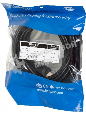 Кабель соединительный аудио-видео HDMI (m)/HDMI (m) 3м. феррит.кольца позолоченные контакты черный (NO NAME)