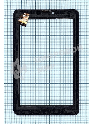 Сенсорное стекло (тачскрин) для Irbis TZ747, черное с рамкой