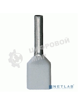 Наконечник-гильза изол. НГИ2 4.0-12 сер. (уп. 100 шт) IEK UTE10-D4-0-100