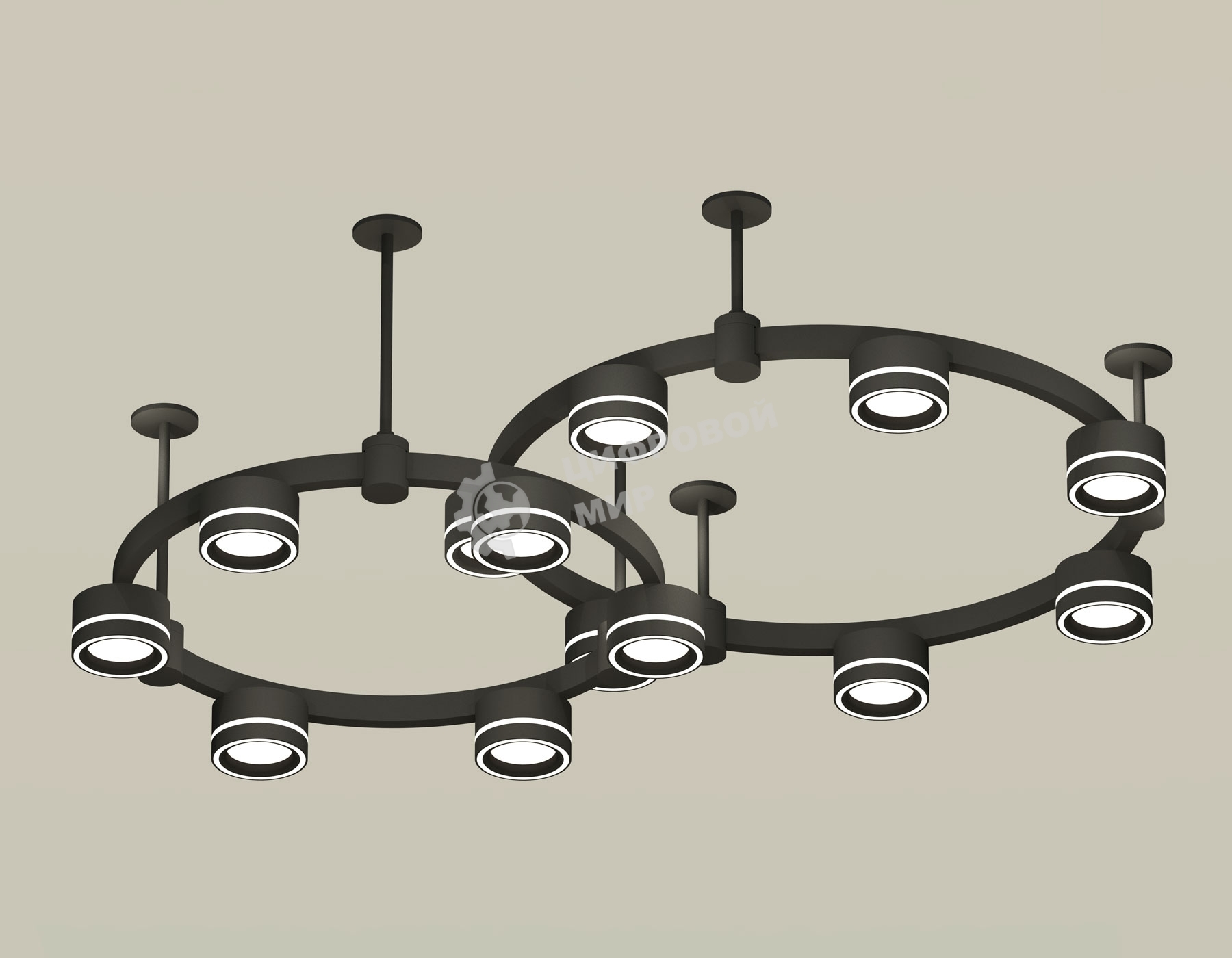 Светильник Ambrella light XR92221004/13 SBK/FR черный песок/белый матовый GX53 (A9222, A9227, C9238, C9232, N8434)