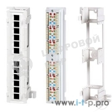 Монтажное оборудование Hyperline PPW-12-8P8C-C5e Патч-панель настенная, 12 портов RJ-45(8P8C), категория 5е, с подставкой