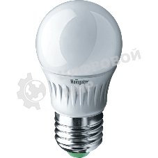 Лампа светодиодная Navigator NLL-P-G45-5-230-2.7K-E27 5Вт шар 2700К теплый белый E27 330лм 220-240В