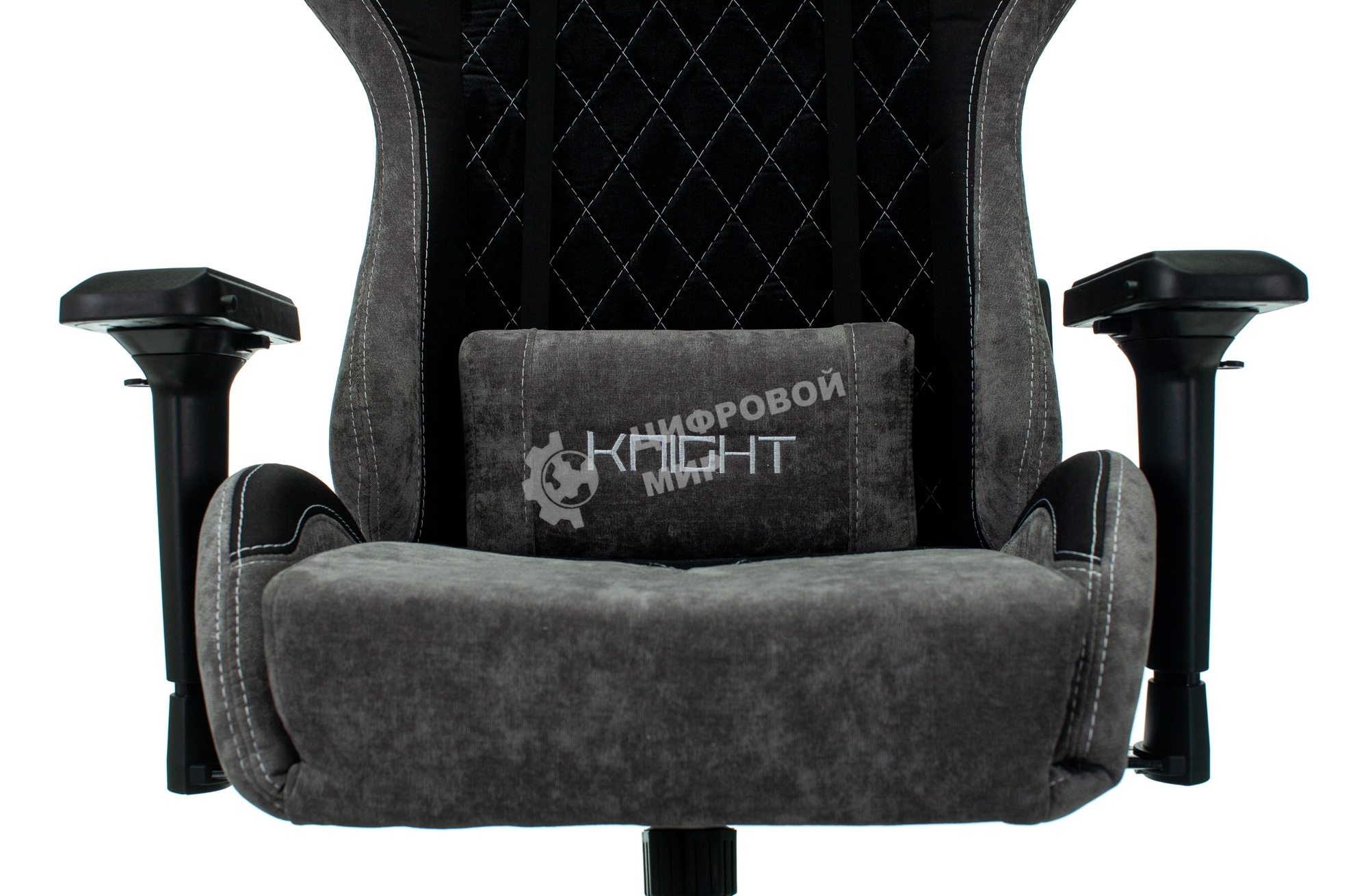 Кресло игровое Бюрократ VIKING 7 KNIGHT B FABRIC черный текстиль/эко.кожа крестовина металл/пластик