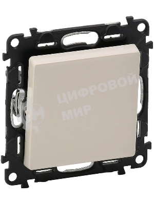 Механизм выключателя 1-кл. СП Valena Life 10А IP20 250 В 10АХ с лицевой панелью; безвинтовые зажимы сл. кость Legrand 752501