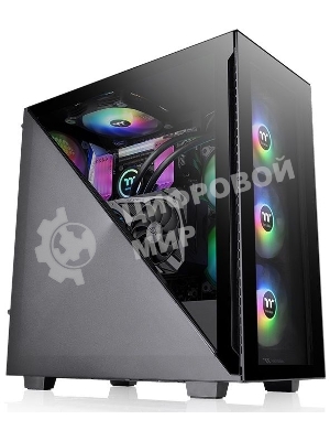 Компьютерный корпус Thermaltake Divider 300 TG ARGb черный без БП ATX 2x120мм 2xUSB 3.0 audio front door bott PSU