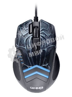 Мышь проводная GMNG XM007 черный/красный, 10000 dpi, USB, кнопки - 7