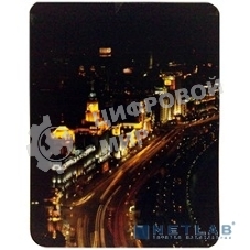 Коврик для мыши Buro BU-M80007 пластиковый ночной город 230х180х2мм