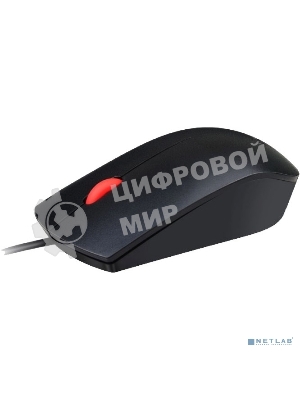 Мышь проводная Lenovo Essential черный, 1600 dpi, USB, кнопки - 3