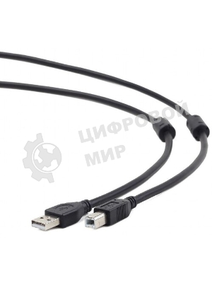Кабель Gembird/Cablexpert USB 2.0 Pro, AM/BM, 4.5м, экран,2феррит.кольца, черный, пакет