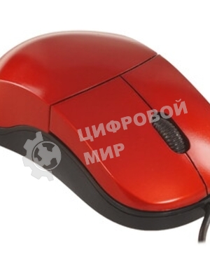 Мышь проводная Qumo Simple Office M92 красный, 1000 dpi, USB, кнопки - 3