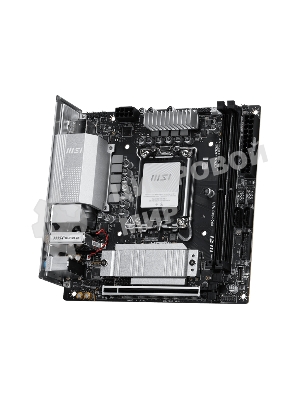 Материнская плата MSI PRO H810I WIFI, LGA1851, Intel H810, 2xDDR5, 2xSATA, 1xM.2, 1xPCIe 5.0 x16, DisplayPort, HDMI, 1x2.5Gb LAN, USB Type-C, 3x3.5 мм, 7.1, mini-ITX