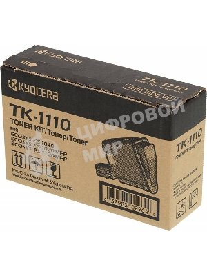 Картридж лазерный Kyocera TK-1110 (1T02M50NX0/1T02M50NX1) черный для FS-1040/FS-1060DN/FS-1020MFP/FS-1025MFP/FS-1120MFP/FS-1125MFP 2500 стр.