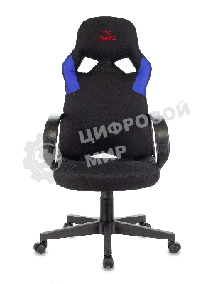 Кресло игровое Бюрократ ZOMBIE RUNNER черный/синий искусст.кожа/ткань