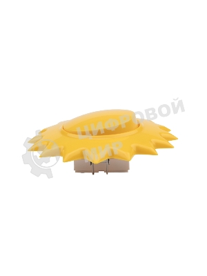 Выключатель одноклавишный Kranz HAPPY Солнце скрытой установки, желтый