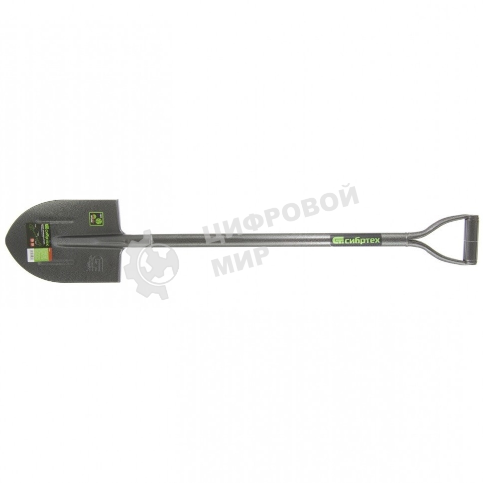 Лопата штыковая Сибртех 210х290х1150 мм, цельнометаллическая