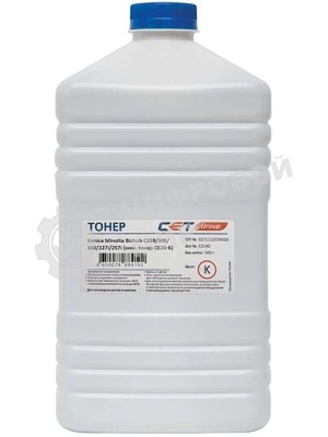 Тонер CET CE28-K CET111072K500 черный бутылка 500 гр. для KONICA MINOLTA Bizhub C258/308/368/227i/257i
