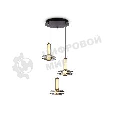 Подвесной светодиодный светильник Ambrella light LH31012/3 GR/SM серый/дымчатый 35W 3000K D450*1790