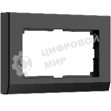 Рамка для двойной розетки (черный) W0081808
