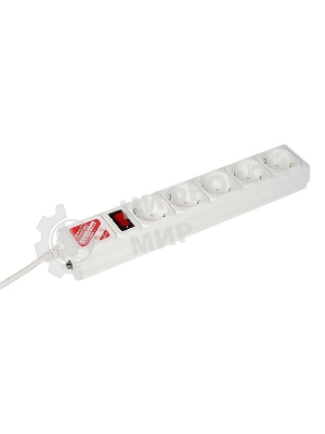 Сетевой фильтр Powercube SPG-B-6-WHITE 1.9 м, 5 розеток, белый, коробка