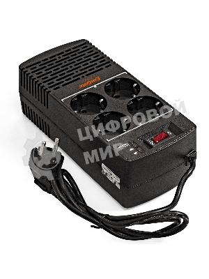 Стабилизатор ExeGate Power AD5000-600 (600VA/300W, диапазон 150...280В, 4 евророзетки)