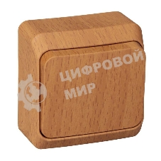 Выключатель 1-кл. ОП Этюд Дача 10А IP20 бук SchE BA10-001T