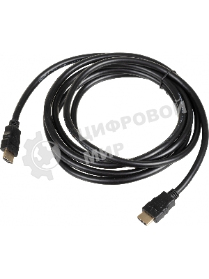 Кабель соединительный аудио-видео HDMI (m)/HDMI (m) 3м. феррит.кольца позолоченные контакты черный (NO NAME)