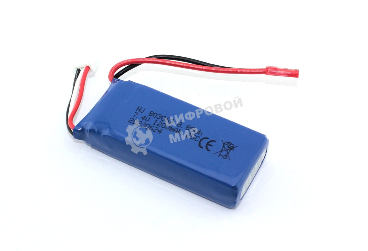 Аккумулятор Li-Pol 7.4V 803063 1200mAh JST