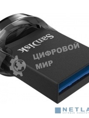 Флешка USB Sandisk CZ430 Ultra Fit (SDCZ430-032G-G46), 32Gb, USB 3.1, R/W 130/40, черный