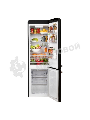 Холодильник Maunfeld MFF186NFRB черный двухкамерный 181/71л морозилка снизу, No Frost