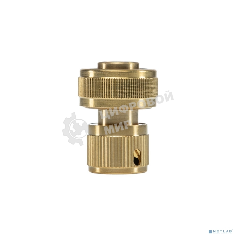 Коннектор латунный, быстросъемный, для шланга 3/4 Четыре Сезона