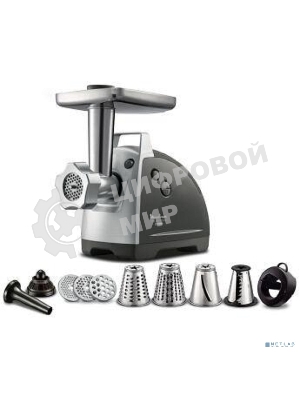 Мясорубка электрическая Moulinex ME682832 черный, 2000 Вт, 2.6 кг/мин, реверс, защита от перегрузки, насадки - 4