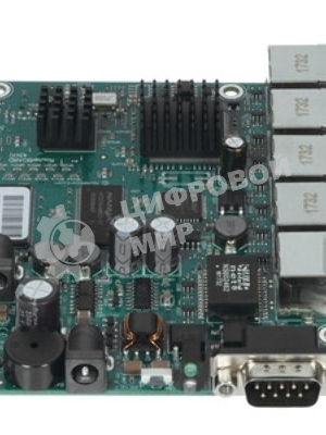 Плата маршрутизатора RB450Gx4 без корпуса RouterBOARD 450Gx4 with four core 716MHz Atheros CPU, 1 Gb RAM, 5 Gigabit LAN ports, PoE OUT on port #5, RouterOS L5