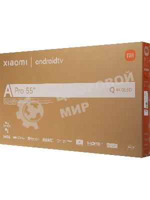 Телевизор Xiaomi TV 55 A Pro 55 2026 L55MB-APRU черный QLED UHD 60Hz Smart TV Android TV