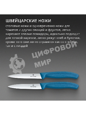 Набор ножей Victorinox Swiss Classic 6.7792.2C1 компл.: 2предм. синий европодвес