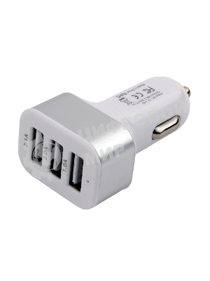 Адаптер питания Cablexpert MP3A-UC-CAR17, 12V->5V 3-USB, 2.1/2/1A