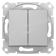Механизм выключателя 2-кл. СП Sedna 10А IP20 алюм. SchE SDN0300160