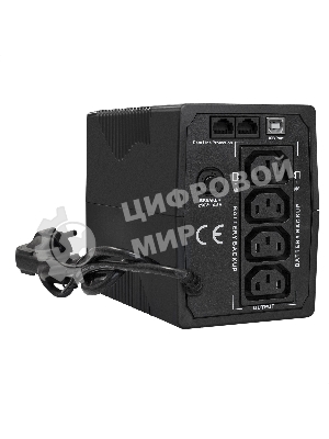 Источник бесперебойного питания ExeGate Power Smart ULB-1000.LCD.AVR.4C13.RJ.USB 1000VA/550W, LCD, AVR, 4*C13, RJ45/11,USB, черный