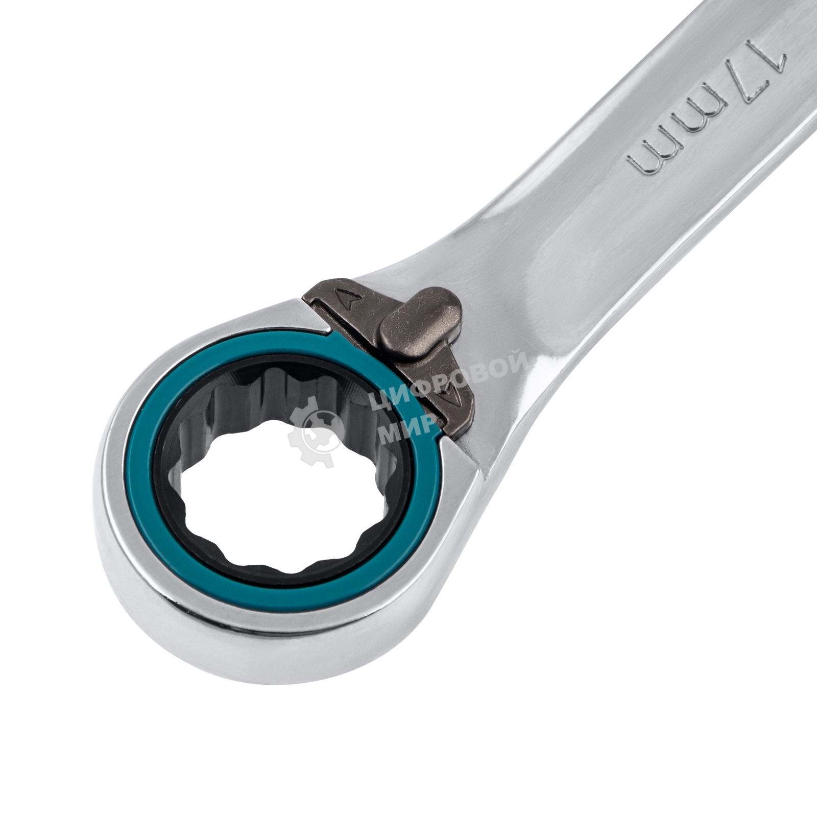 Набор ключей комбинированных с трещоткой Gross 8 - 19 мм, 7 шт., реверсивные, CrV