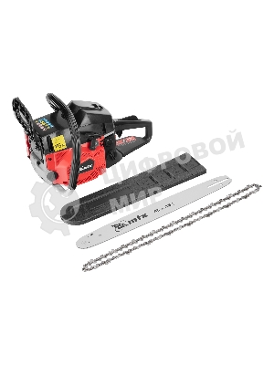 Пила цепная бензиновая MTX S-5218, шина 45 см, 52см3, 3 л.с., шаг 0,325, паз 1,5 мм, 72 зв